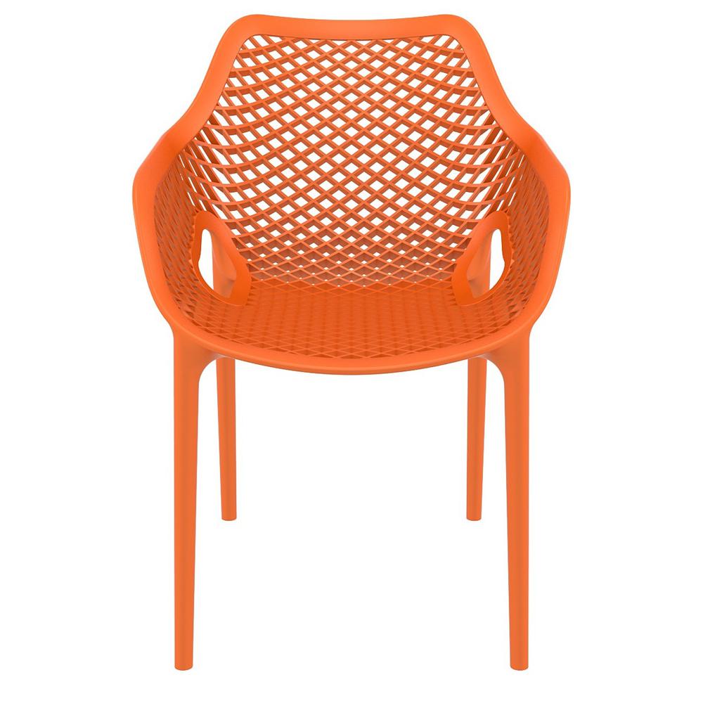 Air XL Outdoor Dining Arm Chair Orange, Set of 2. Picture 3