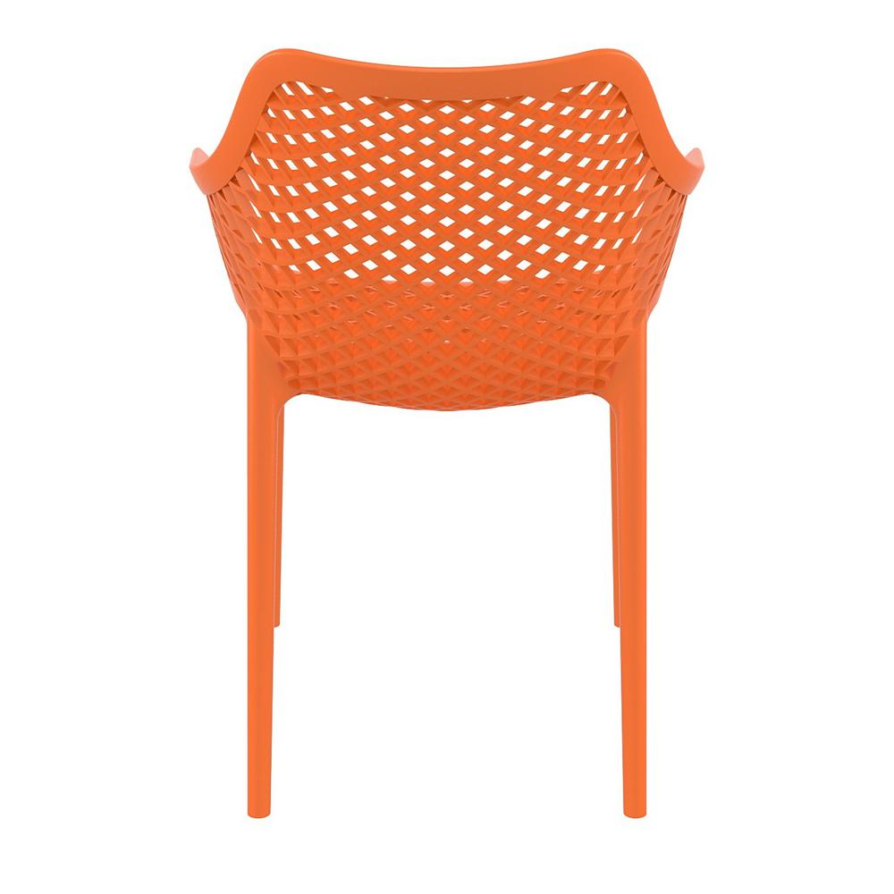 Air XL Outdoor Dining Arm Chair Orange, Set of 2. Picture 5