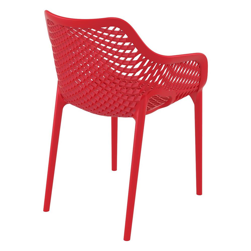 Air XL Outdoor Dining Arm Chair Red, Set of 2. Picture 2