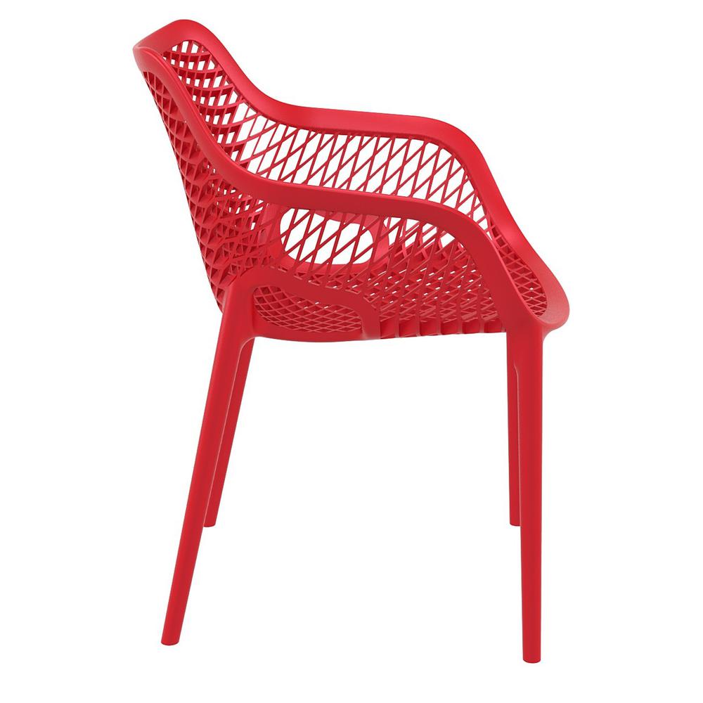 Air XL Outdoor Dining Arm Chair Red, Set of 2. Picture 4