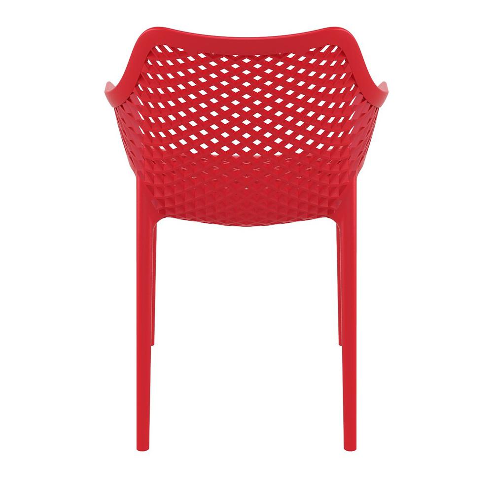 Air XL Outdoor Dining Arm Chair Red, Set of 2. Picture 5