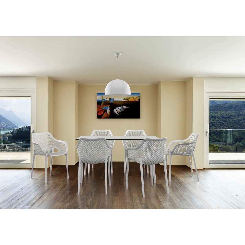 Air XL Outdoor Dining Arm Chair White, Set of 2. Picture 2