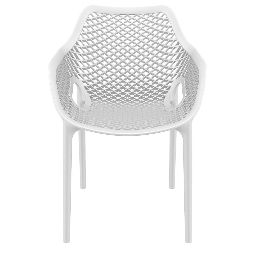 Air XL Outdoor Dining Arm Chair White, Set of 2. Picture 6