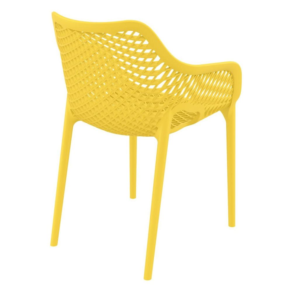 Air XL Outdoor Dining Arm Chair Yellow, Set of 2. Picture 2