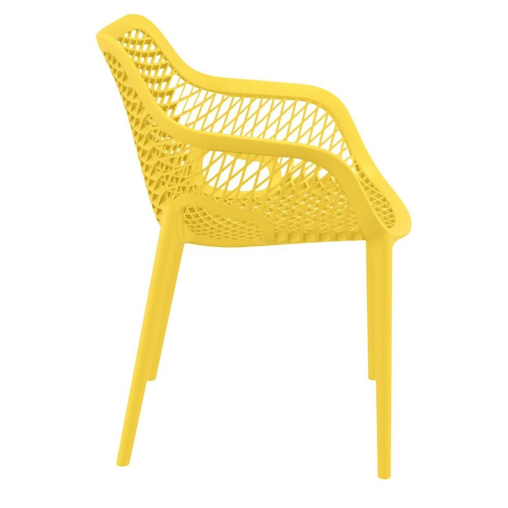 Air XL Outdoor Dining Arm Chair Yellow, Set of 2. Picture 4