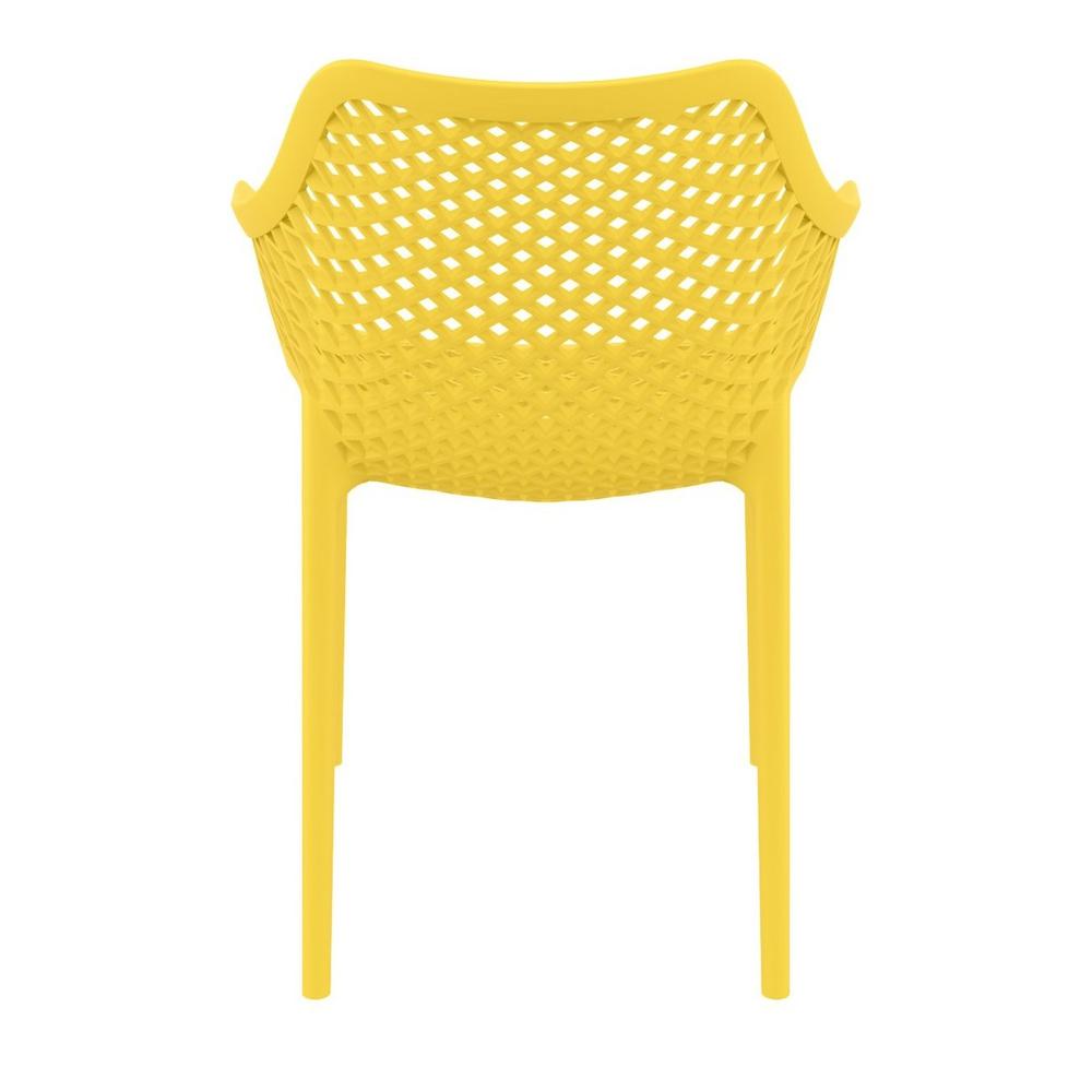 Air XL Outdoor Dining Arm Chair Yellow, Set of 2. Picture 5