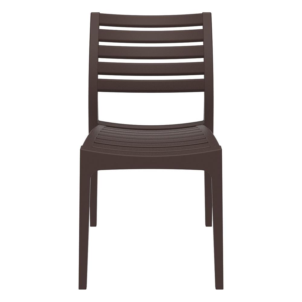 Ares Outdoor Dining Chair Brown, Set of 2. Picture 7