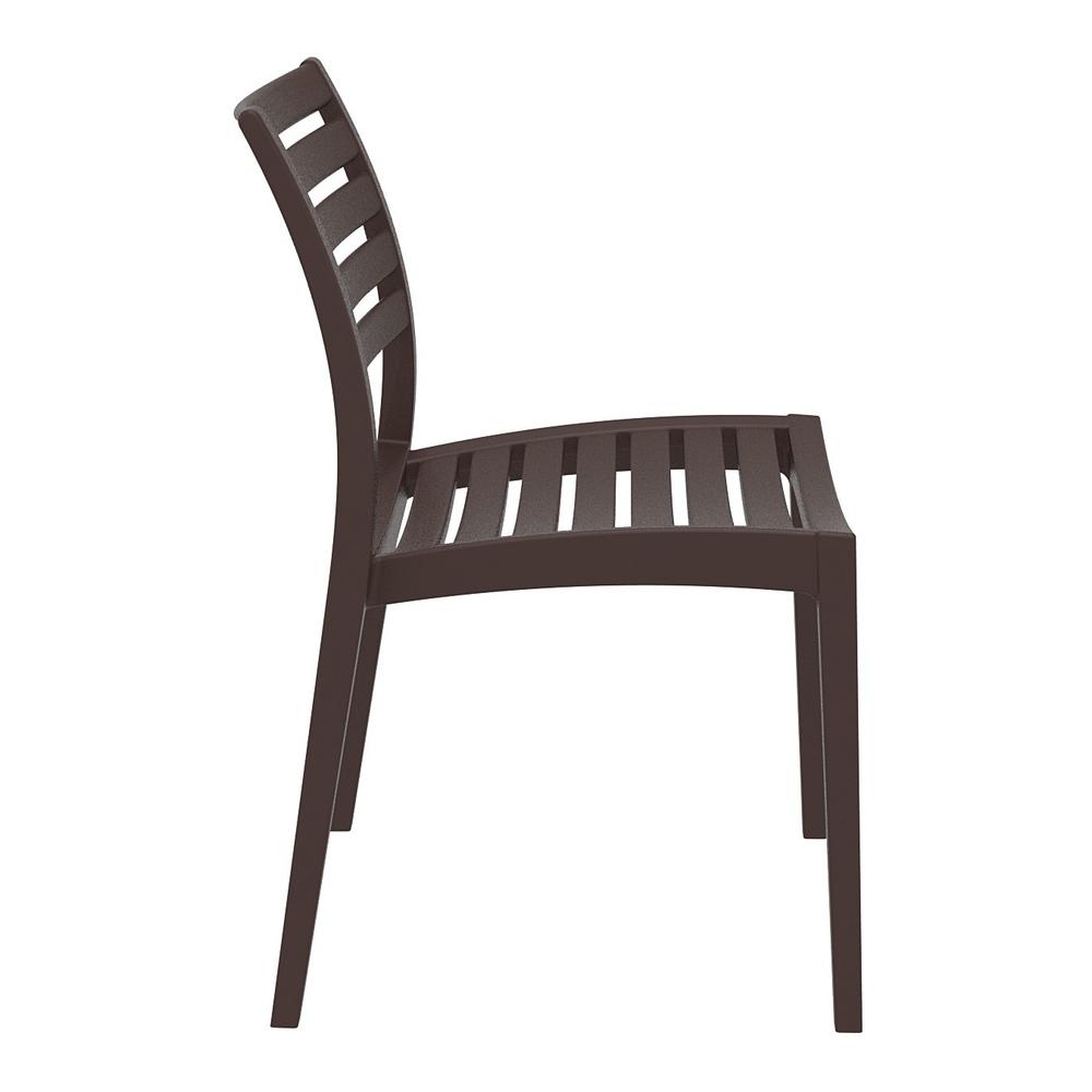 Ares Outdoor Dining Chair Brown, Set of 2. Picture 8