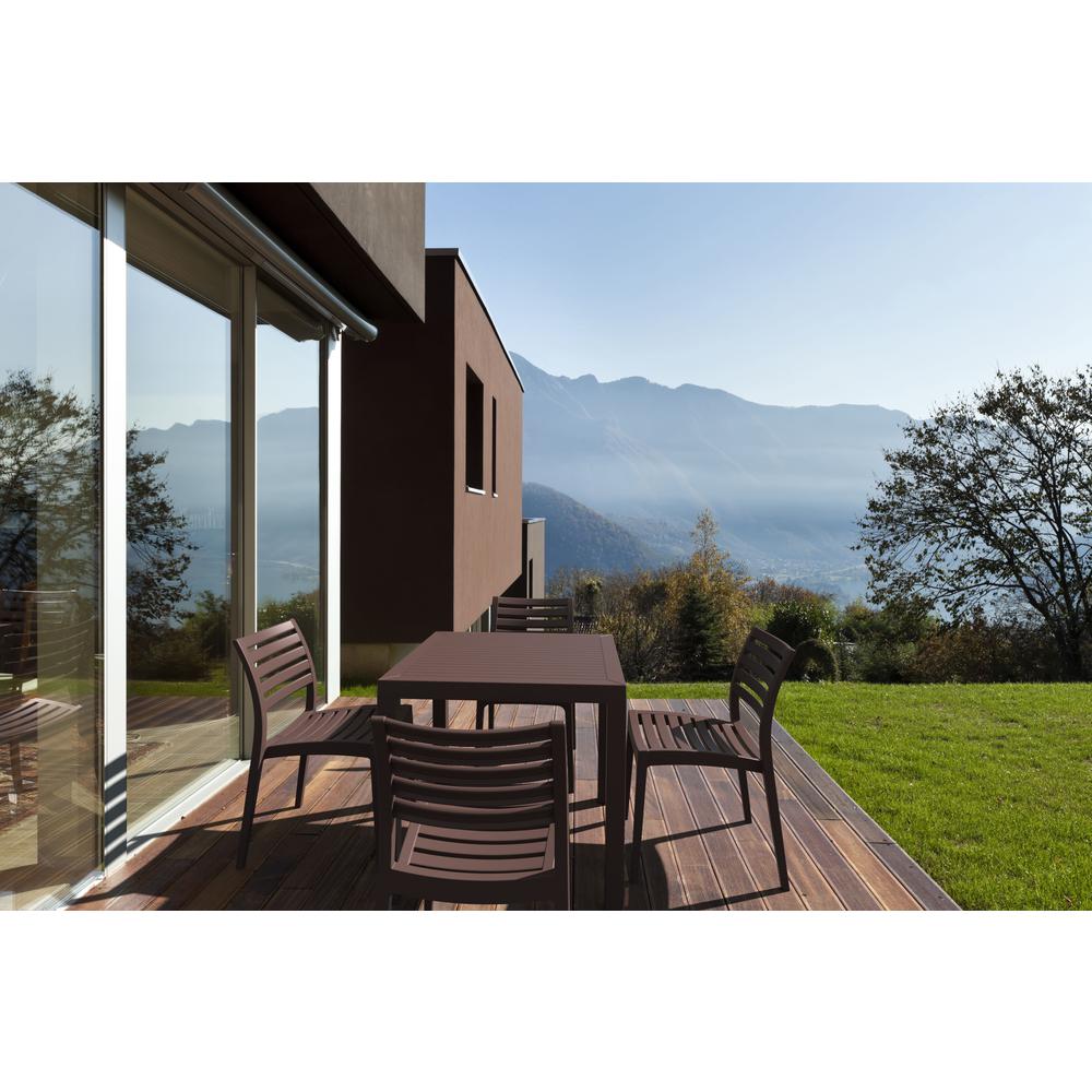 Ares Outdoor Dining Chair Brown, Set of 2. Picture 12