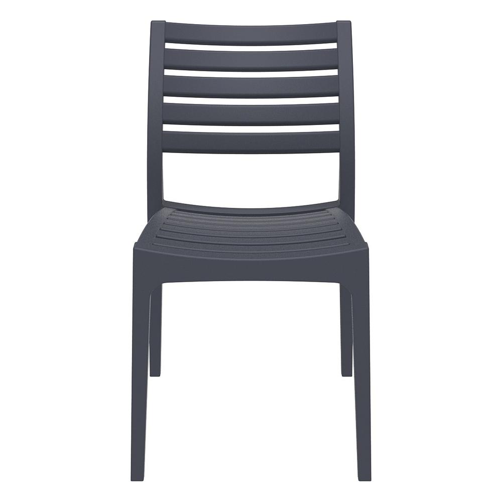 Ares Outdoor Dining Chair Dark Gray, Set of 2. Picture 3