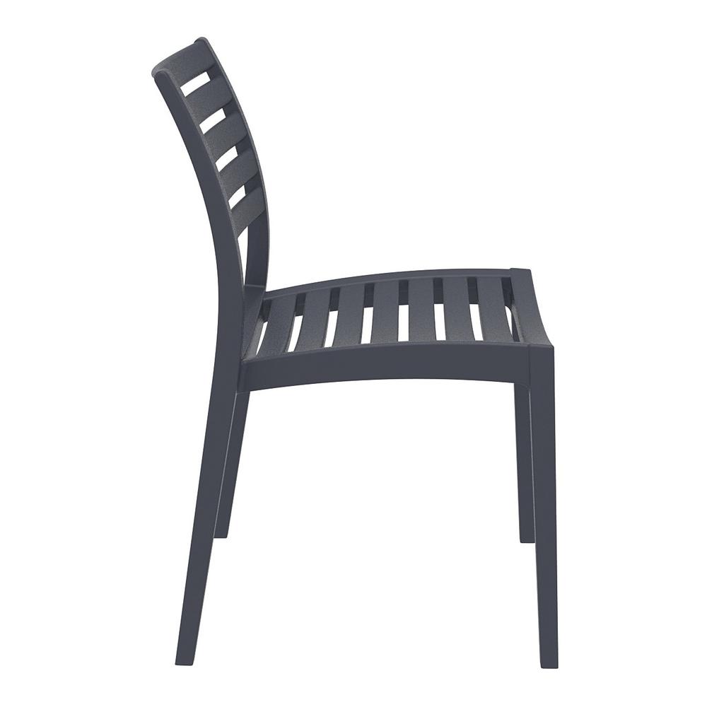 Ares Outdoor Dining Chair Dark Gray, Set of 2. Picture 4
