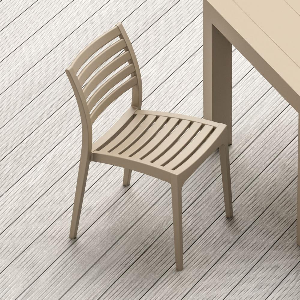 Outdoor Dining Chair, Set of 2, Taupe, Belen Kox. Picture 6