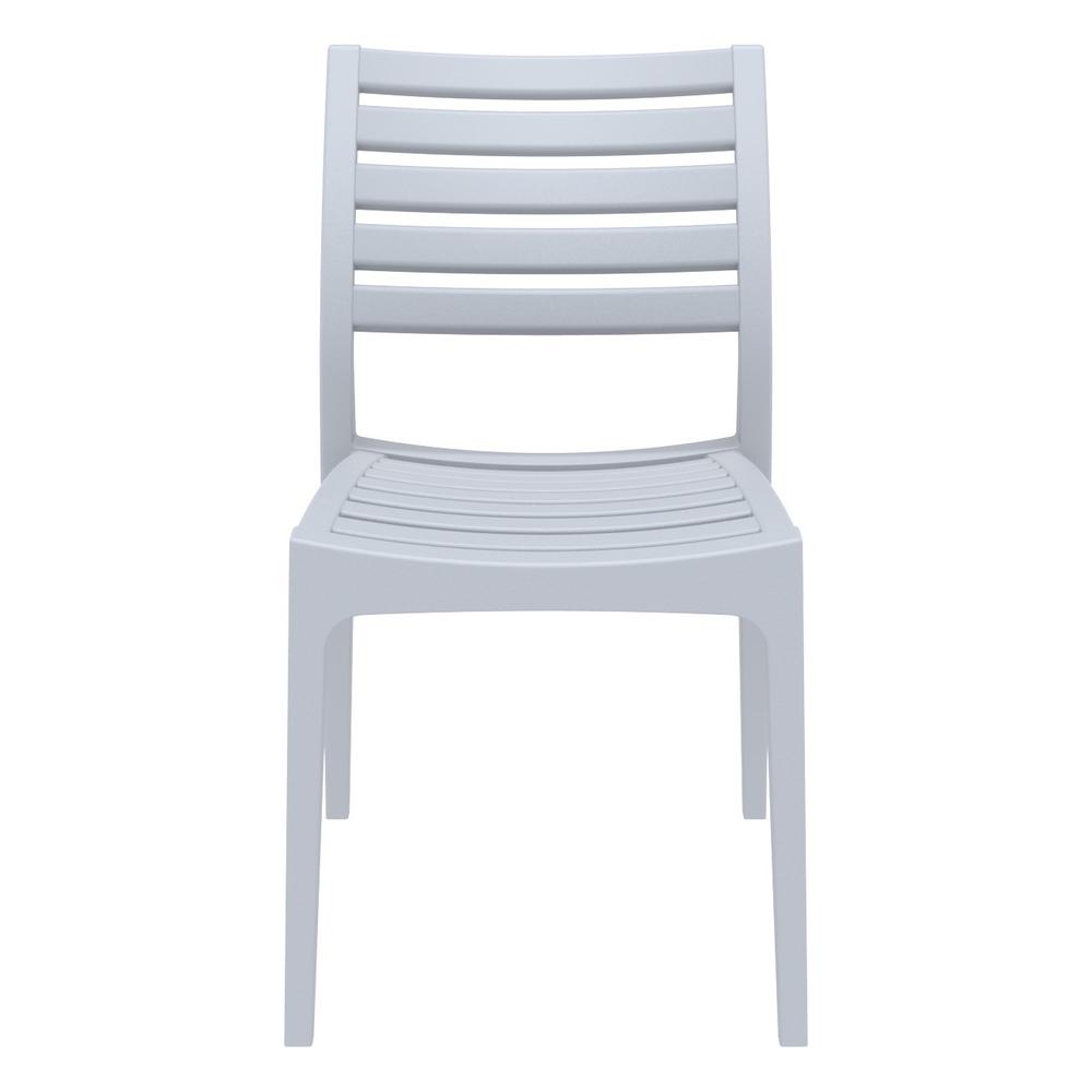 Ares Outdoor Dining Chair Silver Gray, Set of 2. Picture 3