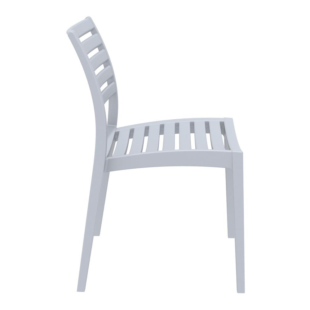 Ares Outdoor Dining Chair Silver Gray, Set of 2. Picture 4