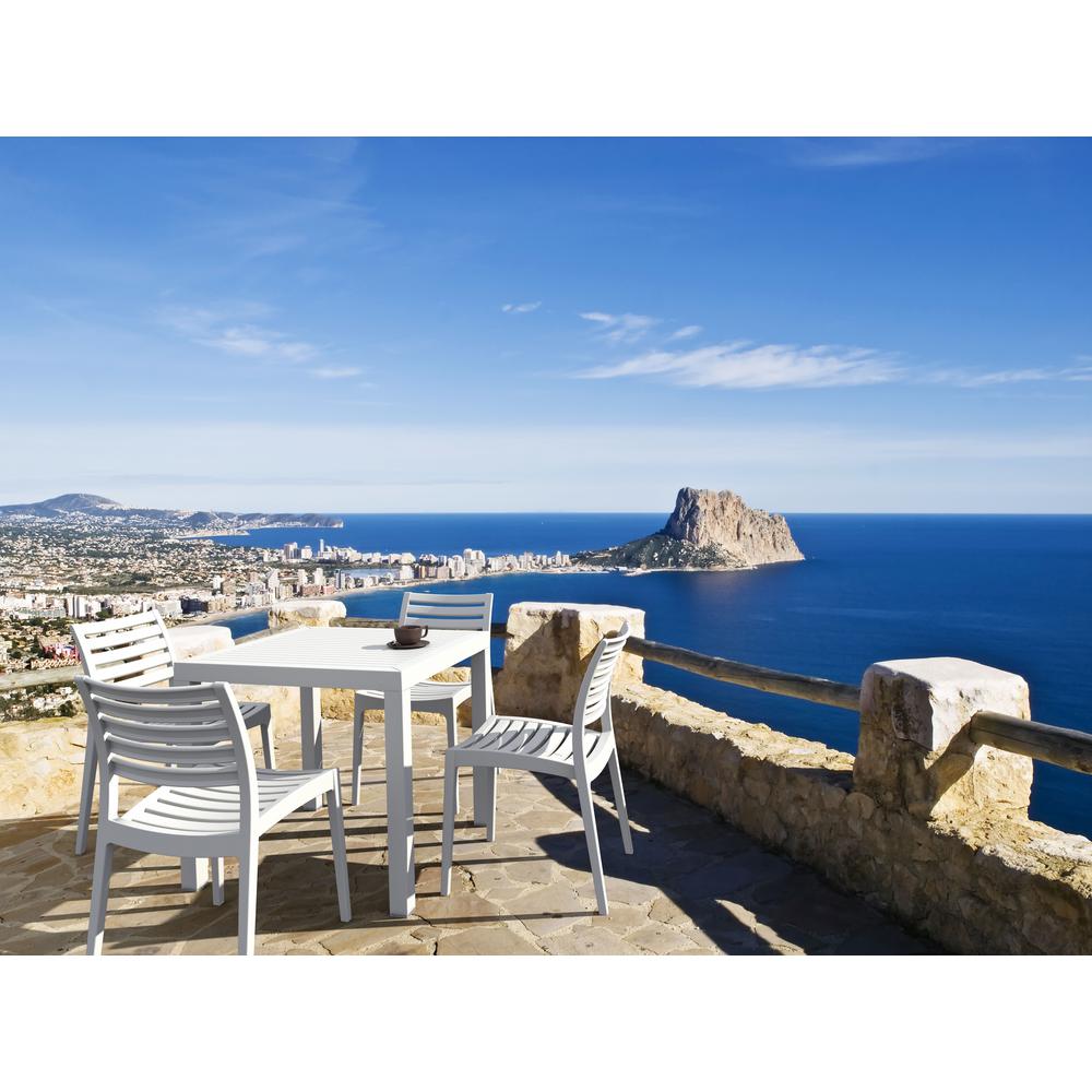 Ares Outdoor Dining Chair White, Set of 2. Picture 8
