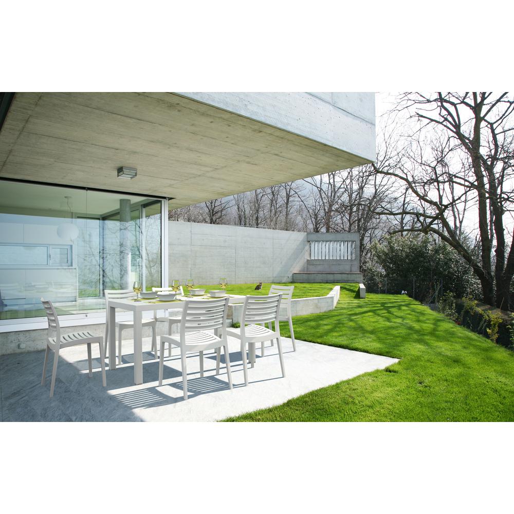 Ares Outdoor Dining Chair White, Set of 2. Picture 9