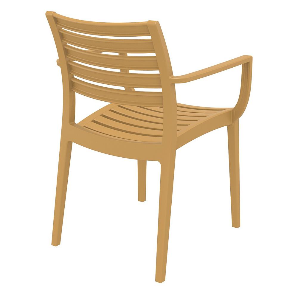 Artemis Outdoor Dining Arm Chair Teak Brown, Set of 2. Picture 2