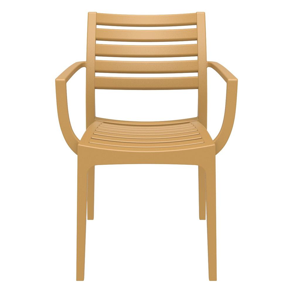Artemis Outdoor Dining Arm Chair Teak Brown, Set of 2. Picture 3