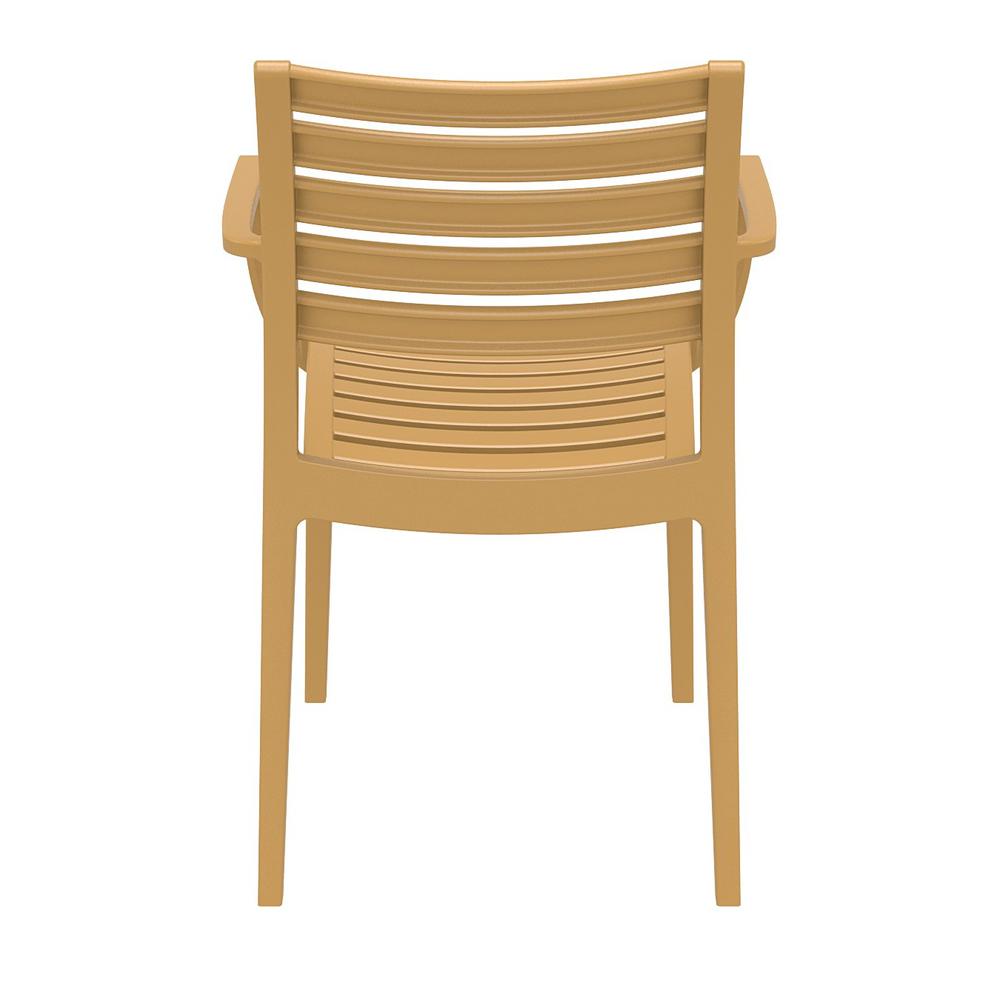 Artemis Outdoor Dining Arm Chair Teak Brown, Set of 2. Picture 5