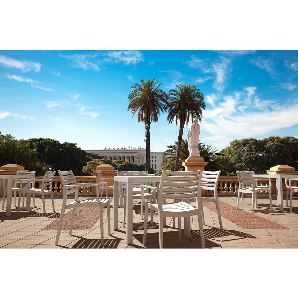 Artemis Outdoor Dining Arm Chair White, Set of 2. Picture 10