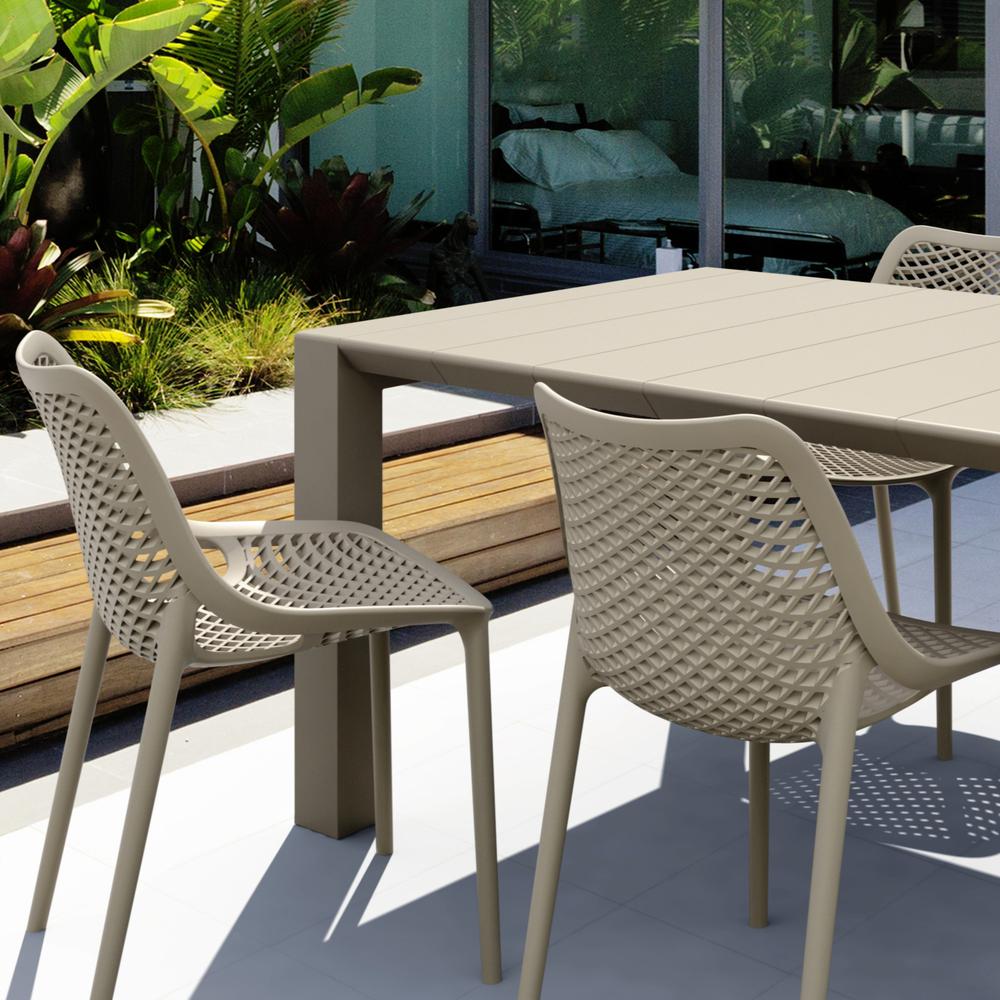 Air Extension Dining Set 5 Piece Taupe. Picture 2