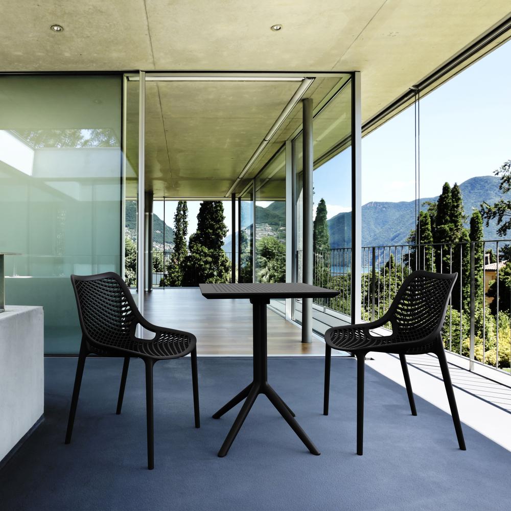 Air Outdoor Dining Chair Black, Set of 2. Picture 3
