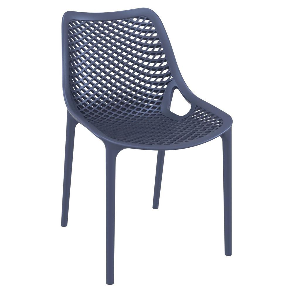 Air Outdoor Dining Chair Dark Gray, Set of 2. Picture 1