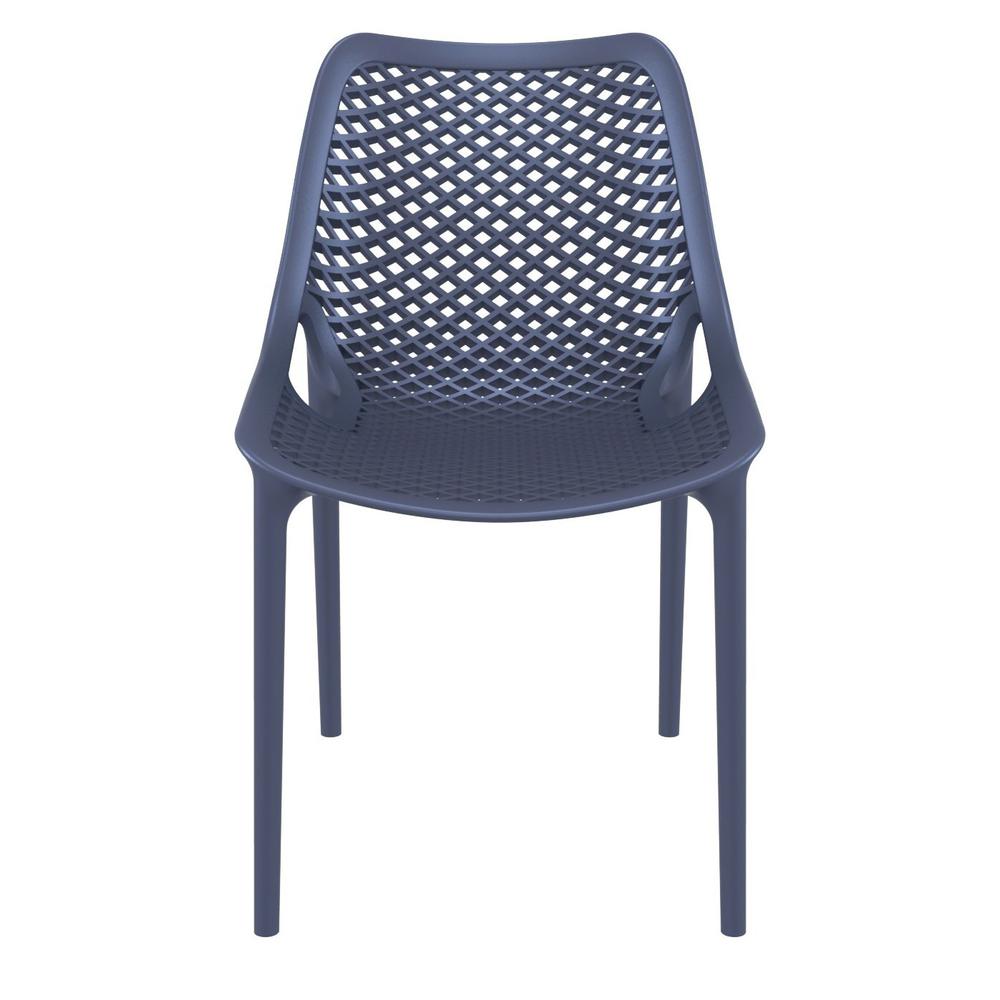 Air Outdoor Dining Chair Dark Gray, Set of 2. Picture 3