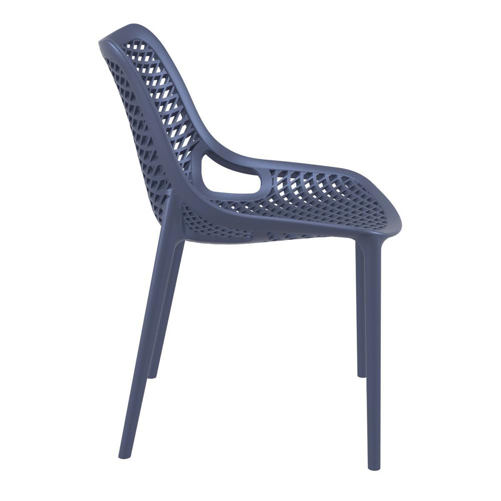 Air Outdoor Dining Chair Dark Gray, Set of 2. Picture 4