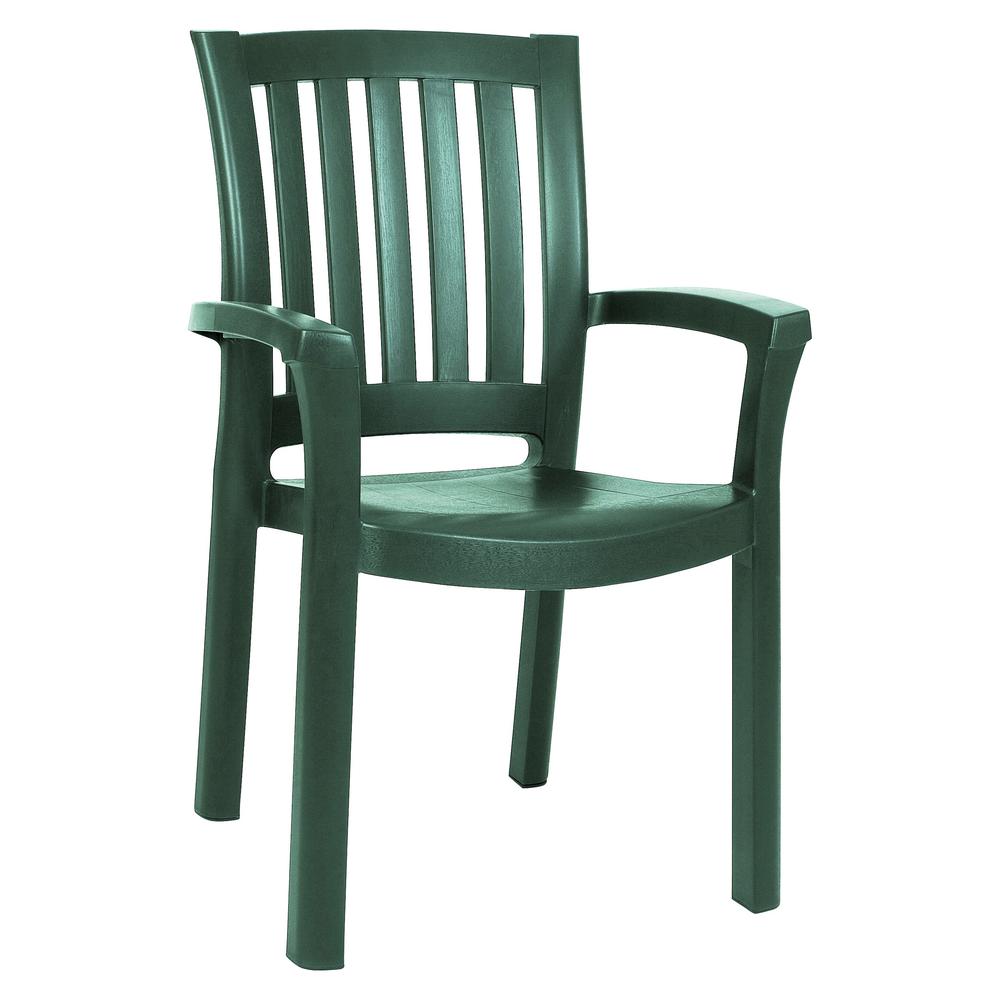 Resin Dining Arm Chair, Set of 2, Green, Belen Kox. Picture 1