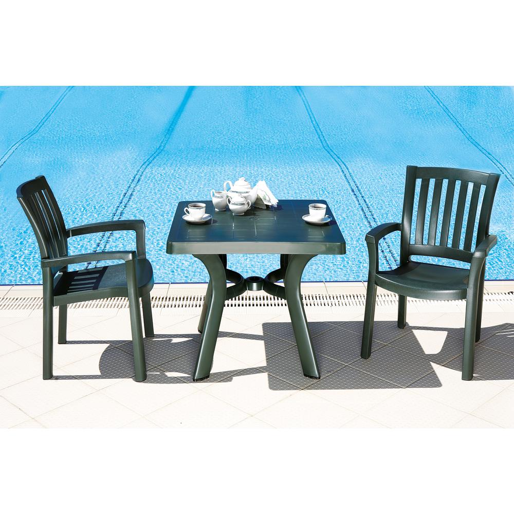 Resin Dining Arm Chair, Set of 2, Green, Belen Kox. Picture 4