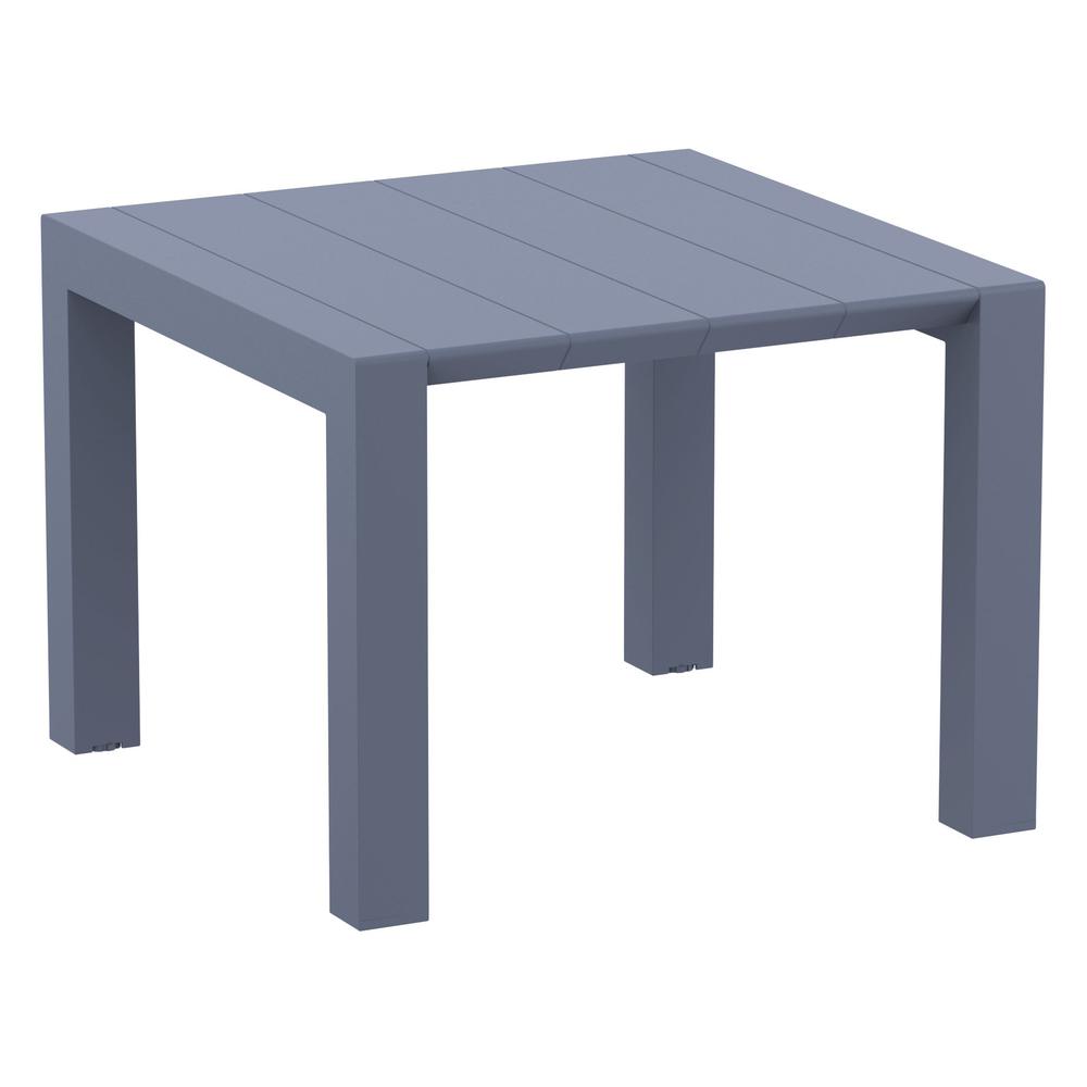 Pacific 5 Piece Dining set with Extension Table and Sling Arm Chairs Dark Gray Frame Black Sling. Picture 3