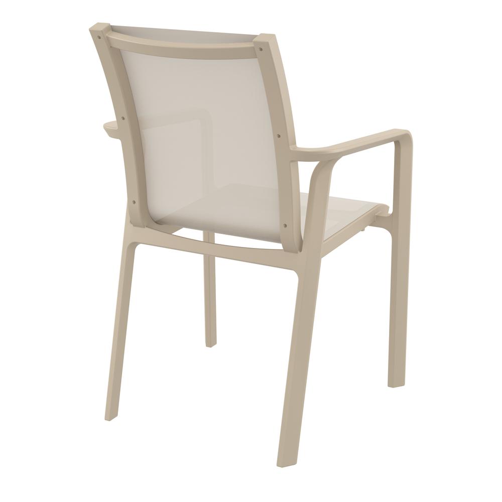 Pacific Sling Arm Chair Taupe Frame Taupe Sling, Set of 2. Picture 4