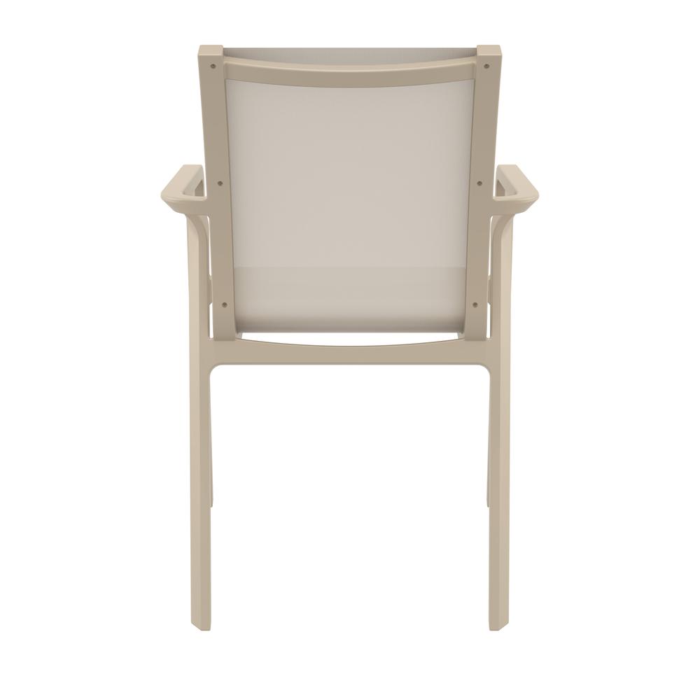 Pacific Sling Arm Chair Taupe Frame Taupe Sling, Set of 2. Picture 7
