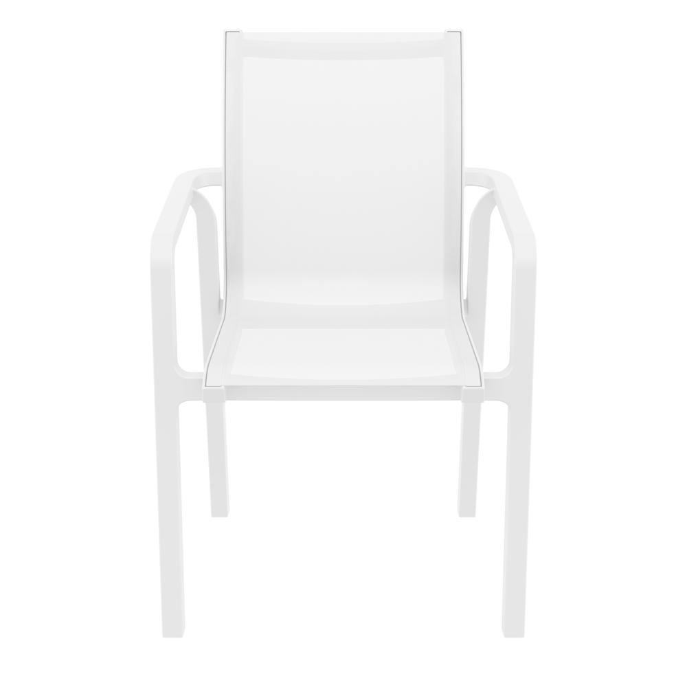 Pacific Sling Arm Chair White Frame White Sling, Set of 2. Picture 6