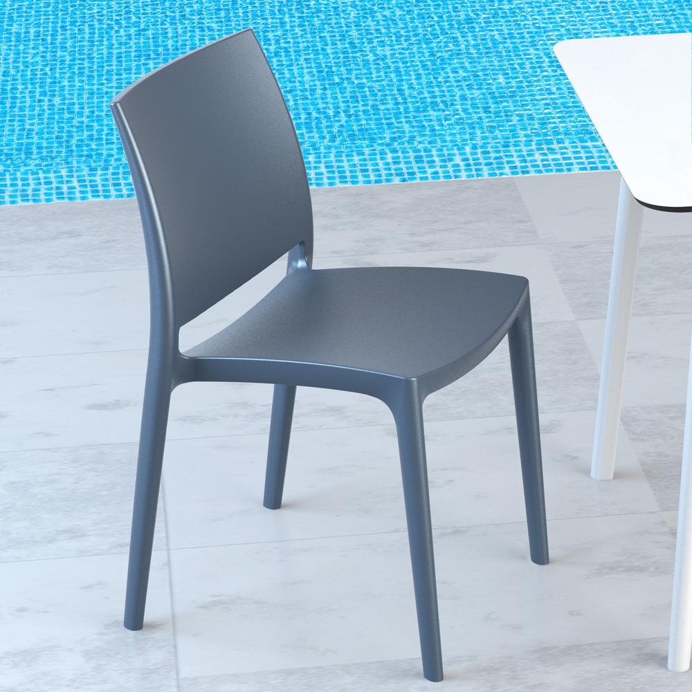 Maya Dining Chair Dark Gray, Set of 2. Picture 2