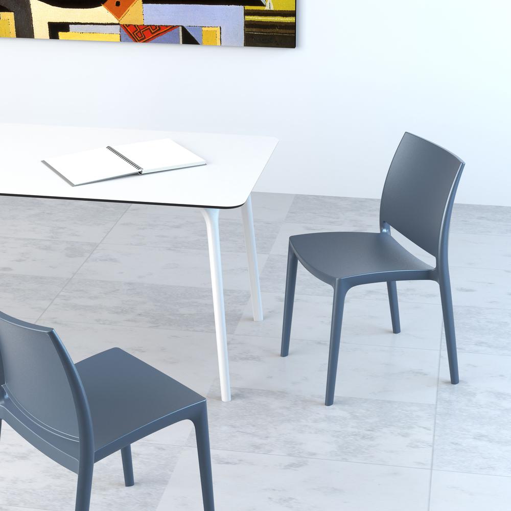 Maya Dining Chair Dark Gray, Set of 2. Picture 3
