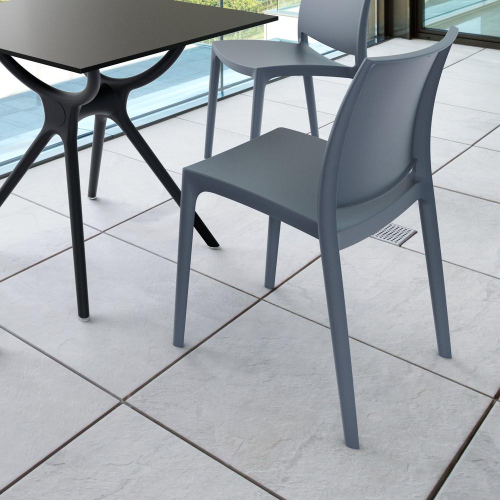 Maya Dining Chair Dark Gray, Set of 2. Picture 6