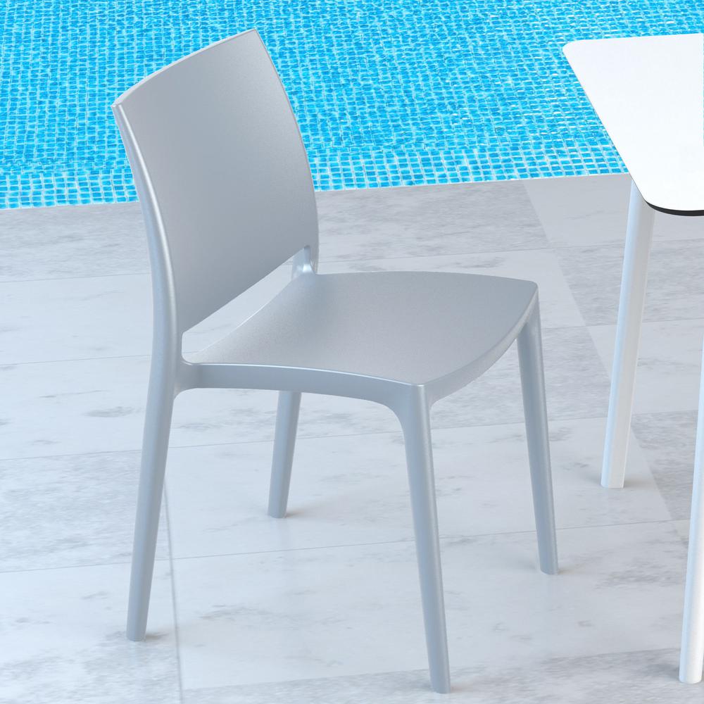 Maya Dining Chair Silver, Set of 2. Picture 2