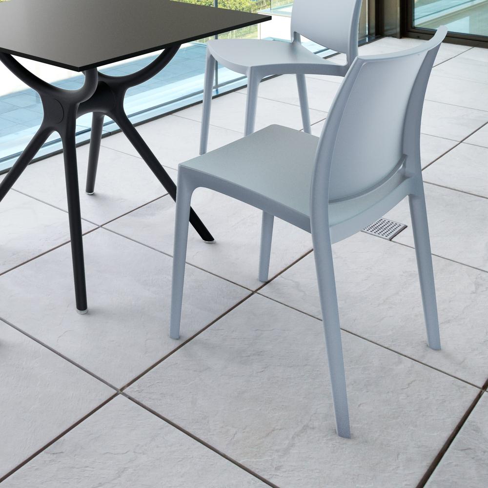 Maya Dining Chair Silver, Set of 2. Picture 3