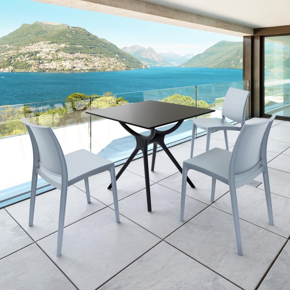 Maya Dining Chair Silver, Set of 2. Picture 4