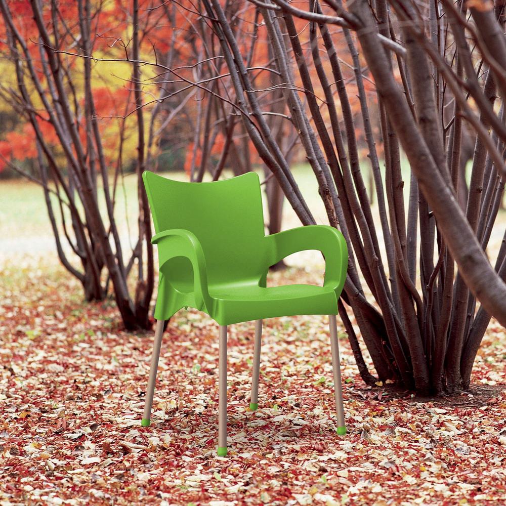 Resin Dining Arm Chair, Set of 2, Apple Green, Belen Kox. Picture 2