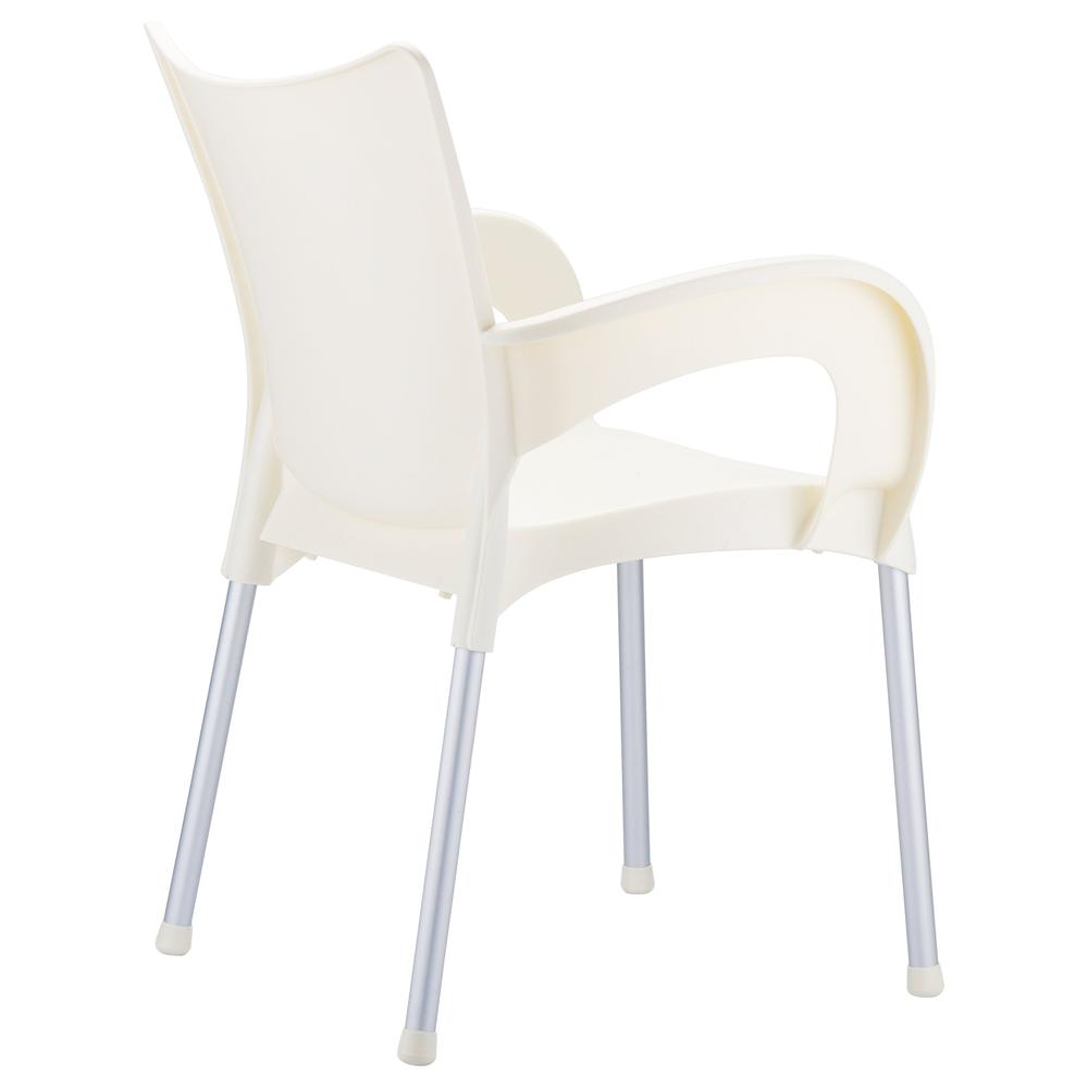 Romeo Resin Dining Arm Chair Beige, Set of 2. Picture 2