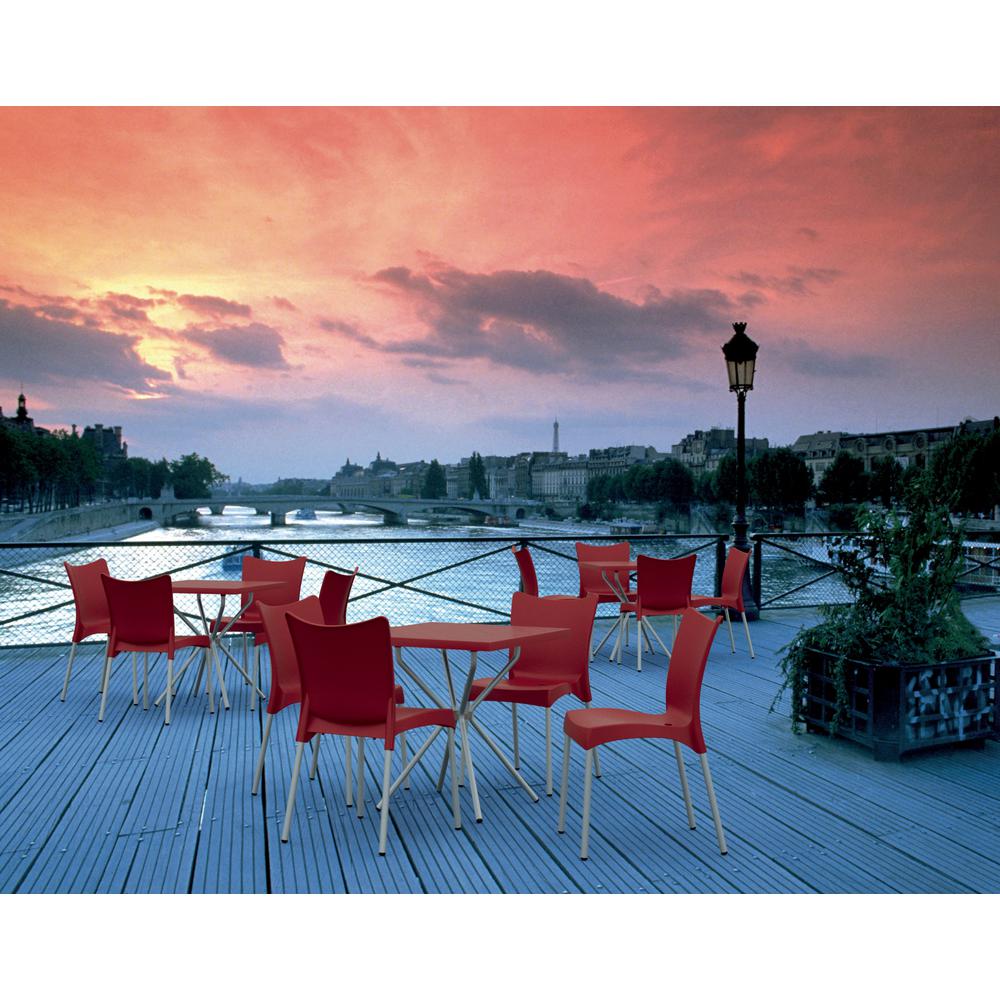 Juliette Resin Dining Chair Red, Set of 2. Picture 4