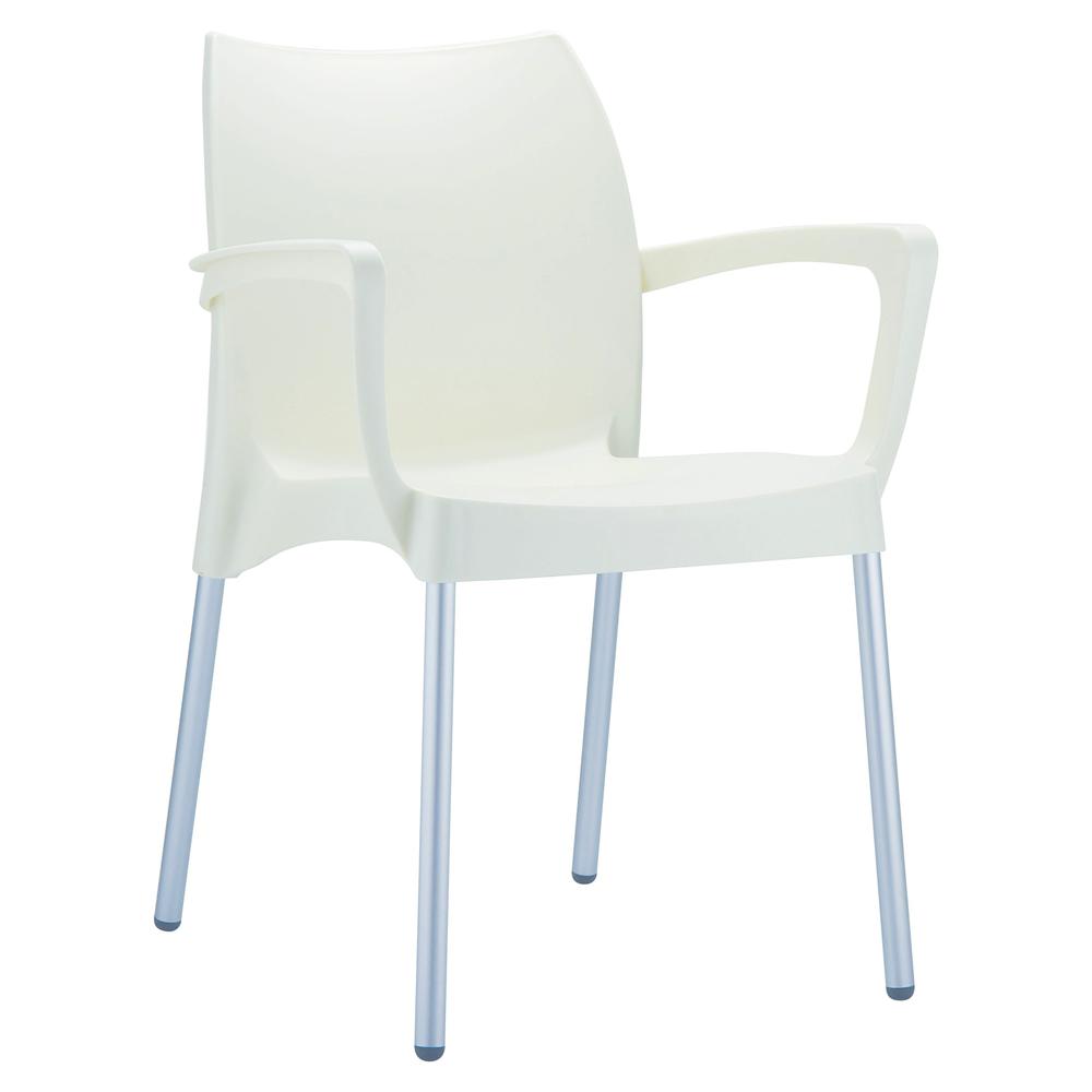 Dolce Resin Outdoor Arm Chair Beige, Set of 2. Picture 1