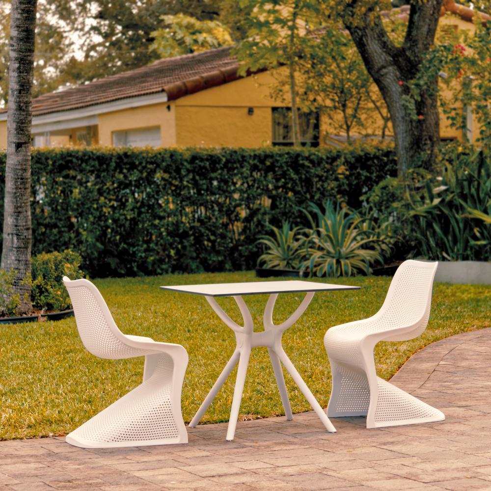Bloom Dining Set with 2 Chairs White. Picture 1