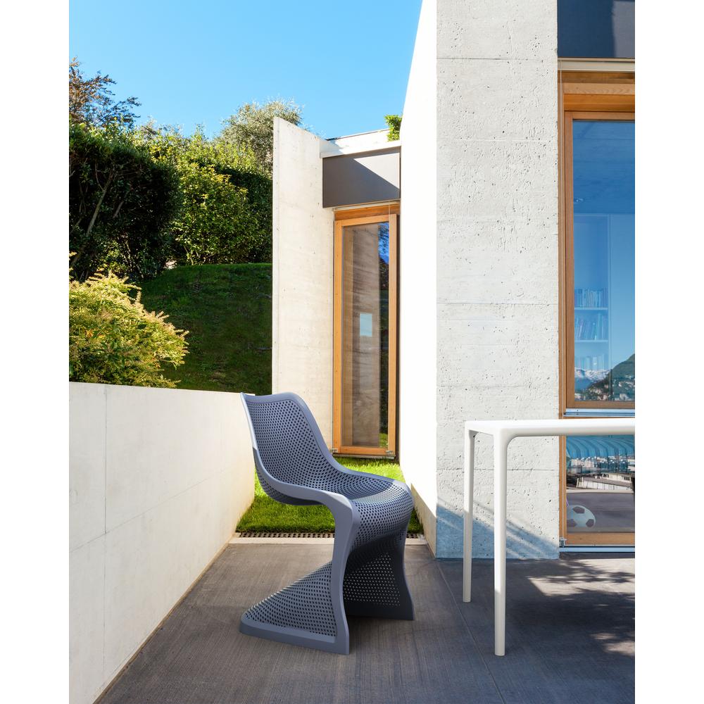 Bloom Dining Chair Dark Gray, Set of 2. Picture 8