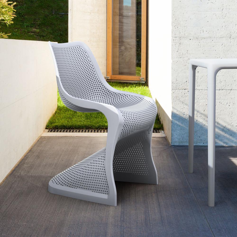 Bloom Dining Chair Silver Gray, Set of 2. Picture 6