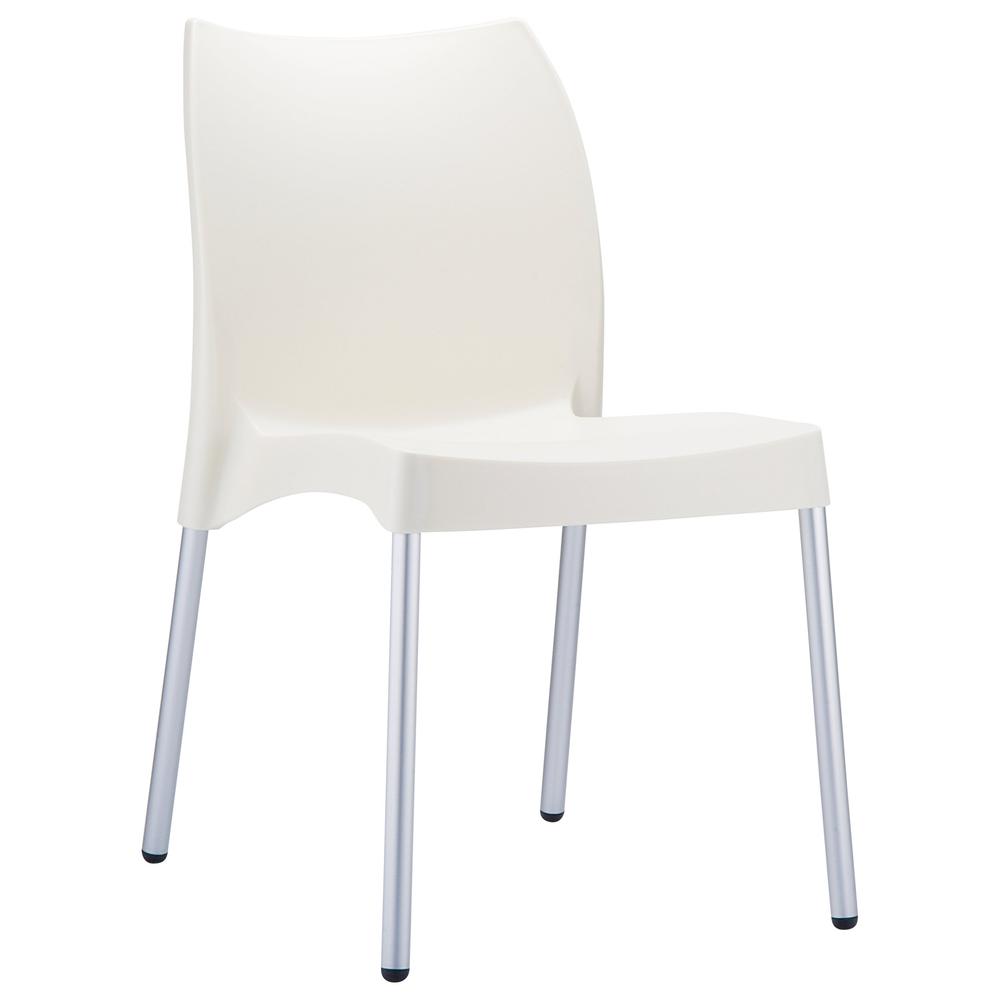 Vita Resin Outdoor Dining Chair Beige, Set of 2. Picture 1