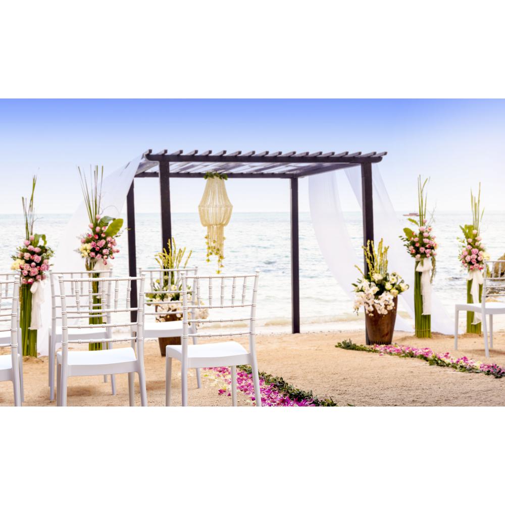 Josephine Outdoor Dining Chair White, Set of 2. Picture 7